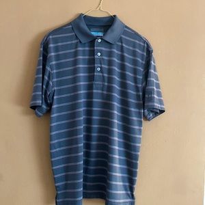 AirFlux PHA Tour gray stripe golf polo. Size M